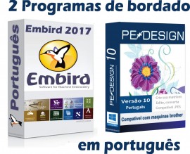Embird 2017 + Pedesign 10 (Portugus)
